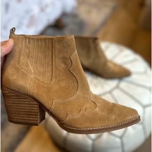Sam Edelman Women’s Winona Natural Ankle Boot Bootie Western Cowboy Size 8.